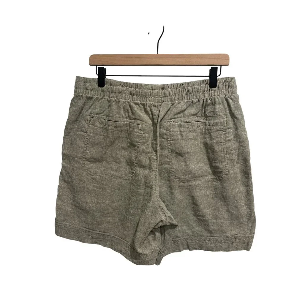 Orvis Linen Blend Shorts Lot 2 Size 16 Elastic Waist Casual Summer - Picture 4 of 12